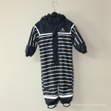 Blue PU Stripe Conjoined impermeable / general para niños